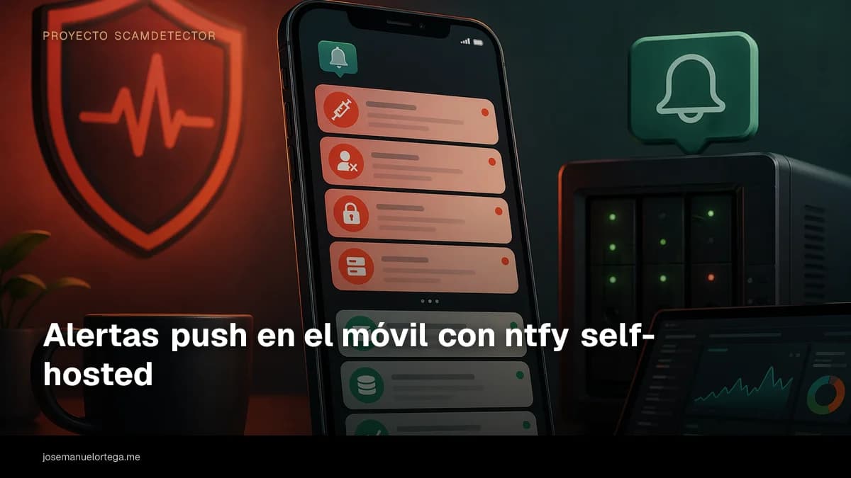 Alertas push en el móvil con ntfy self-hosted