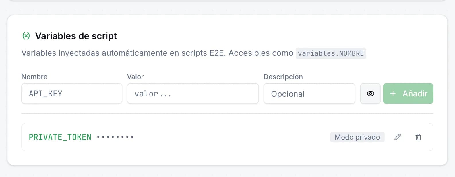 Variables de entorno en scripts E2E: secretos seguros en JMO Labs